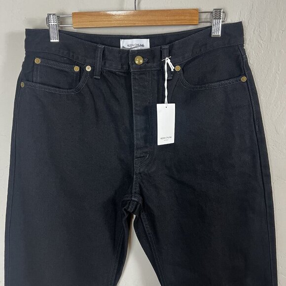 Alexa Chung for Madewell High-Rise Straight Jean Outridge Wash Black Size 28 NEW - Picture 3 of 14